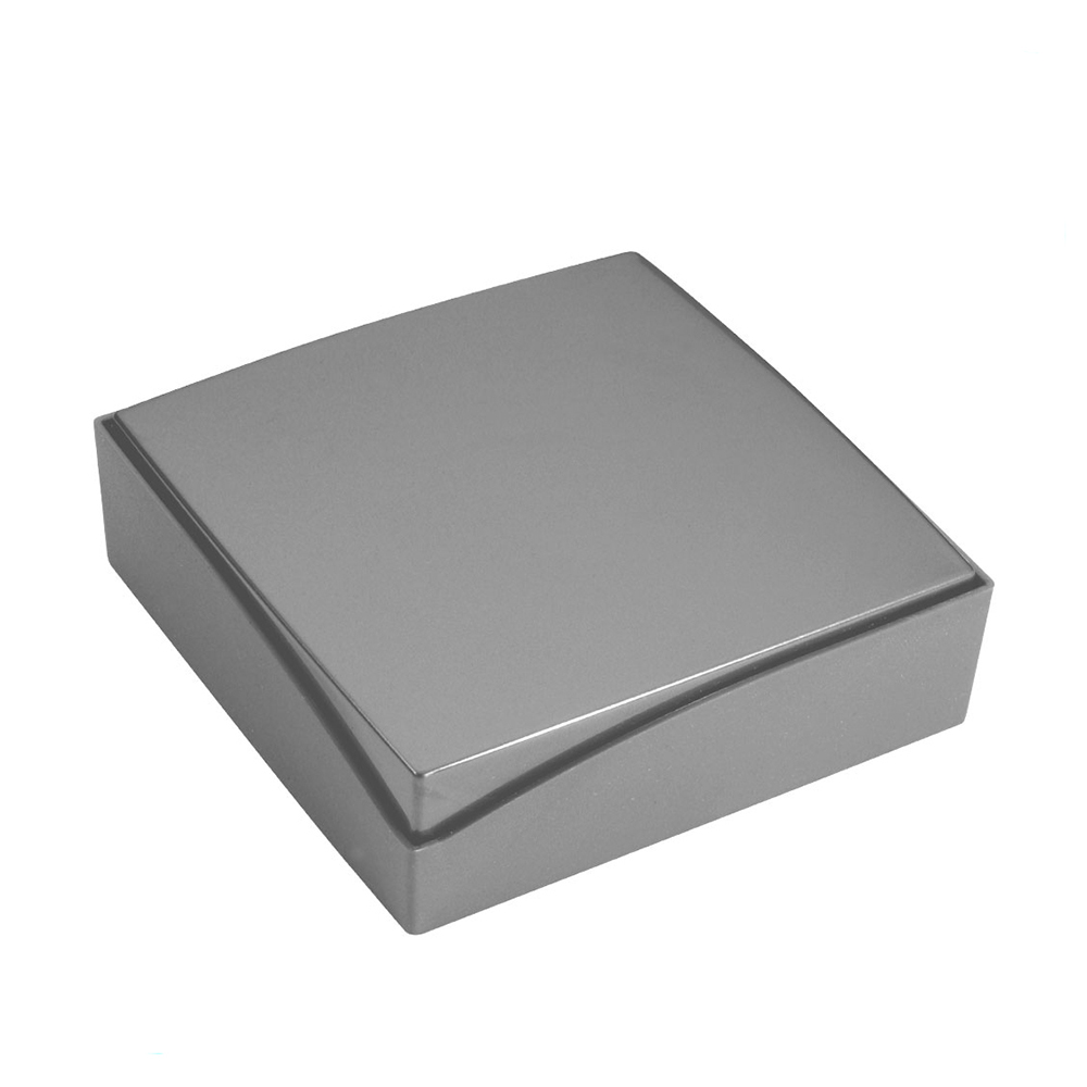 Grey matt and glossy finish plastic small universal box