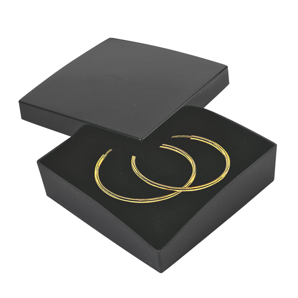 Large black trinket box in contrasting shiny and matt finish plastic