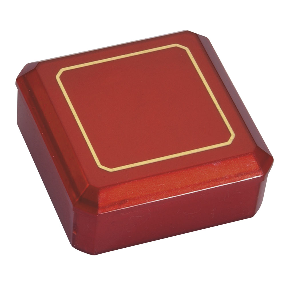 Metallic finish trinket box with with gold edging