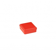 Trinket box in embossed red plastic