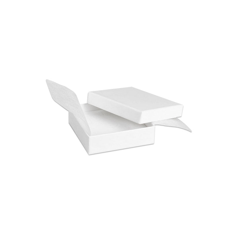 White satin finish card ring box