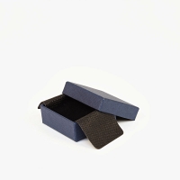 Black matt textured finish card ring box