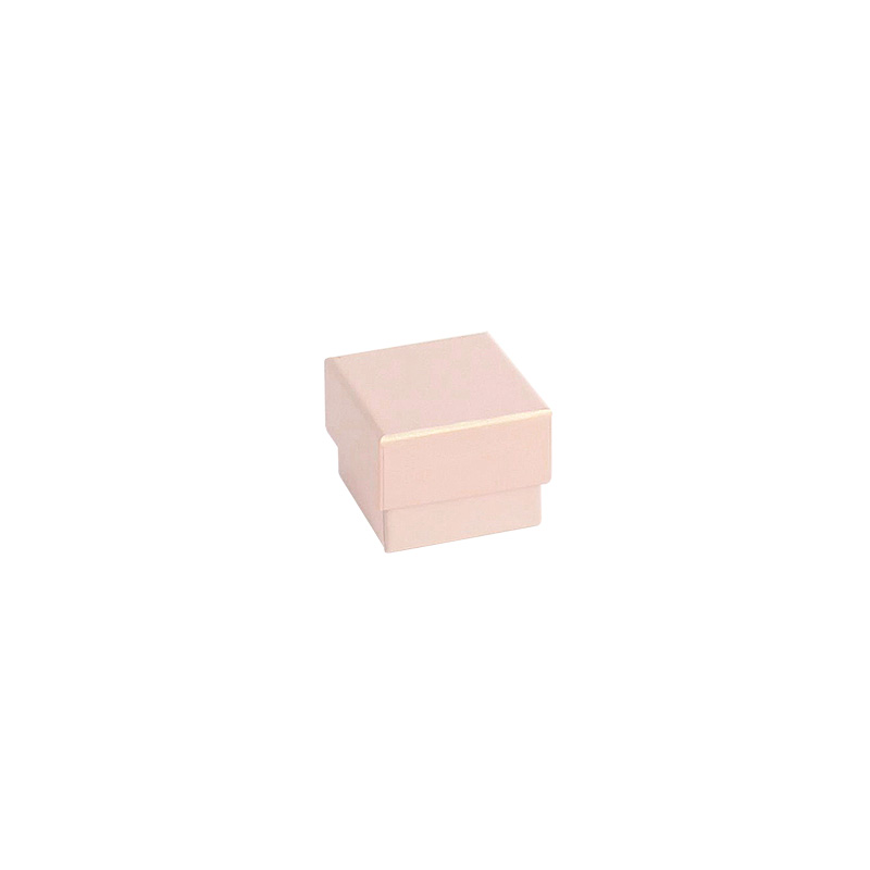 Pearlescent and matt finish light pink card jewellery presentation box