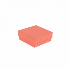 Red satin finish card ring box