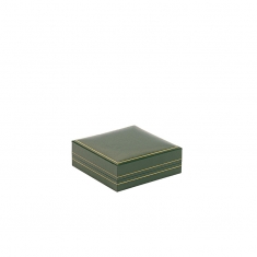 Green leatherette universal box with gold border