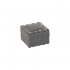 Dark grey kidskin finish leatherette jewellery presentation boxes