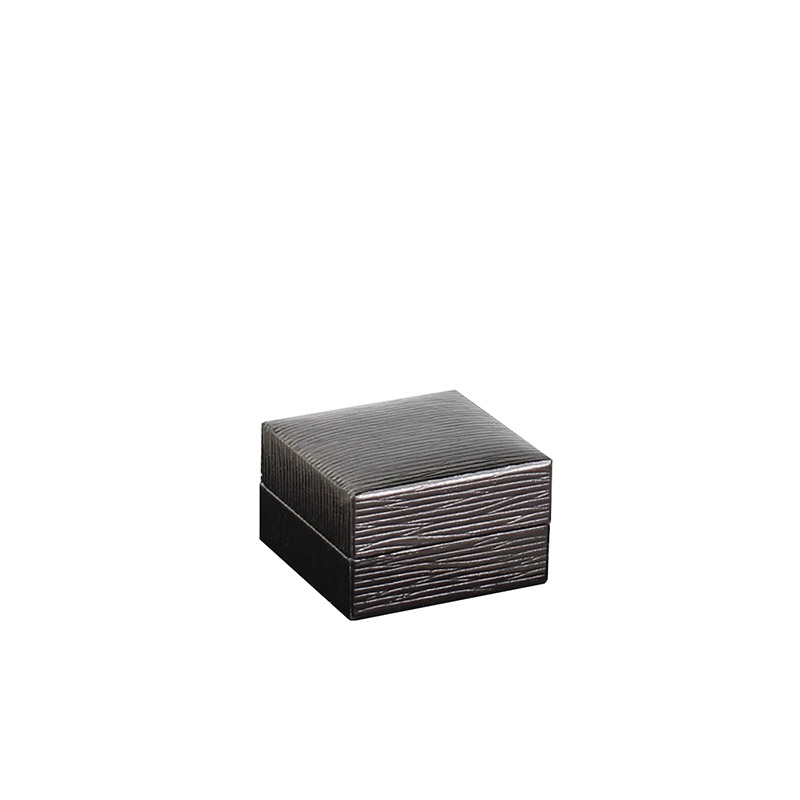 Grey veined leatherette ring box