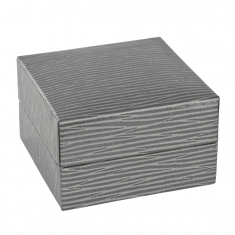 Grey veined leatherette ring box