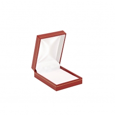 Man-made leatherette jewellery presentation box with gold border