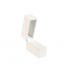 White leatherette bangle presentation box with gold border
