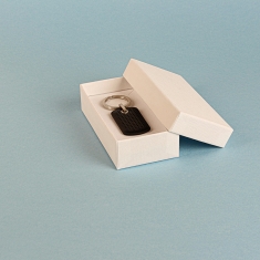 Black matt textured finish card ring box