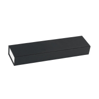 Matt white/black cardboard ring box with magnetic closure