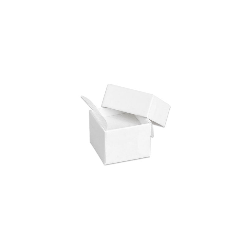 White satin finish card ring box