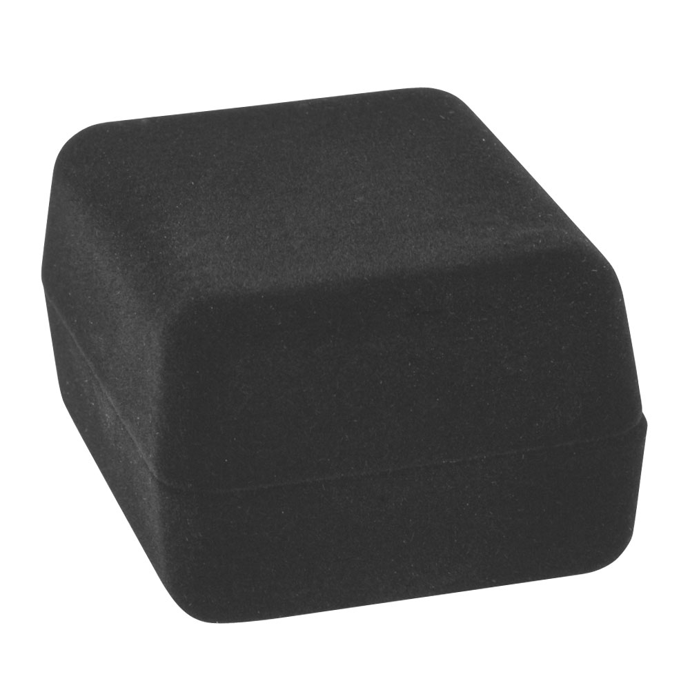 Black velveteen earring box