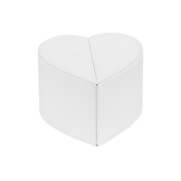 Heart-shaped ring box in smooth-finish man-made leatherette