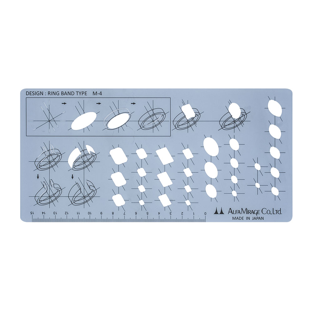 Design stencil for flat ring bands M4