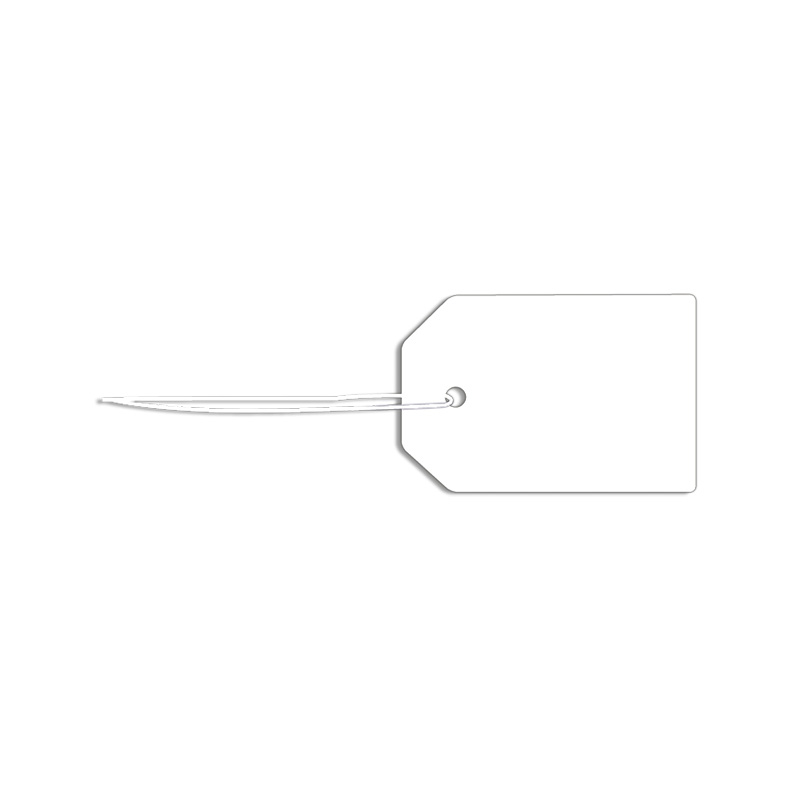 Blank strung card label - 1.9 x 2.8cm
