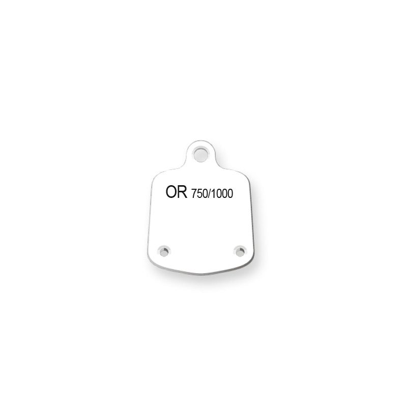 Card display labels for earrings - with French inscription OR 750/1000