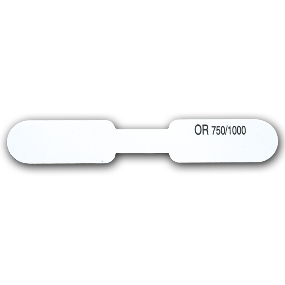 Self-adhesive card labels for rings - with French inscription OR 750/1000