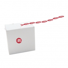Self-adhesive red promotion labels  -30%