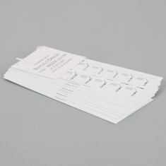 Plastic earring display labels in sheets with inscription in French - ARGENT 925/1000