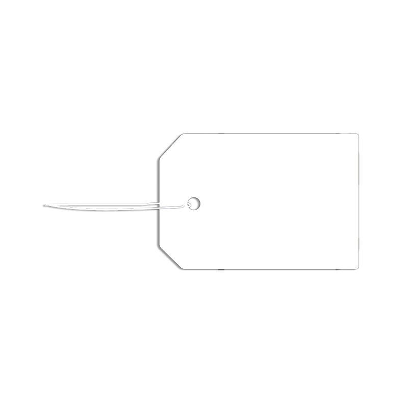 Large blank strung card label - 3.1 x 4.5cm