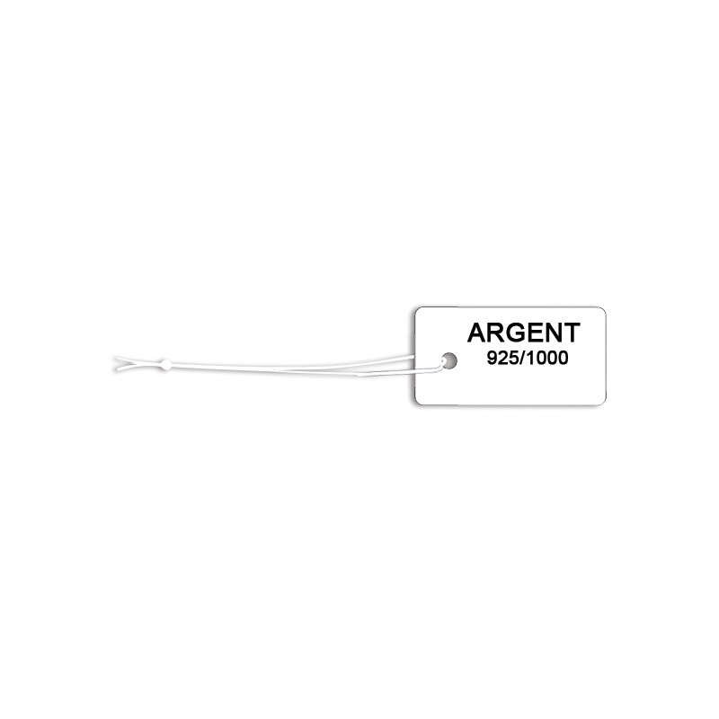 Strung card label - ARGENT 925/1000 French only