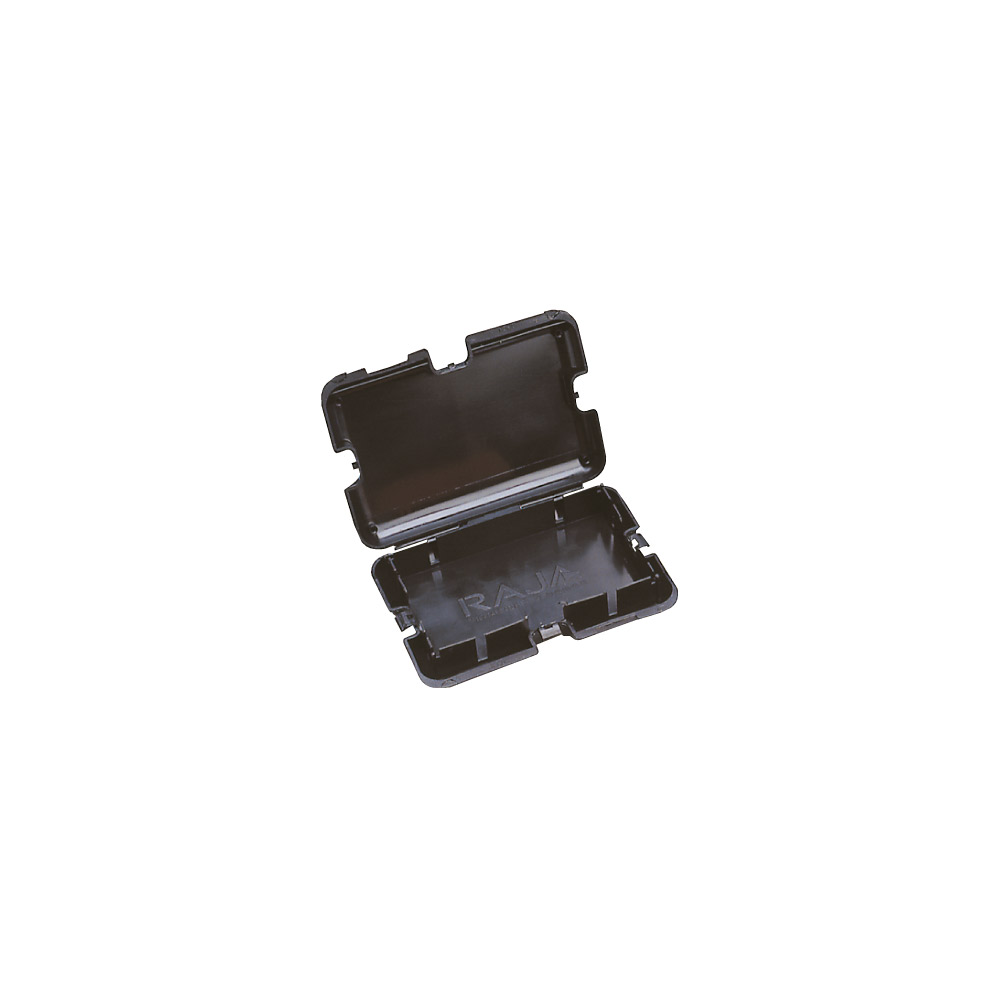 Black plastic dispatch box - 13 x 9 x 2.5cm
