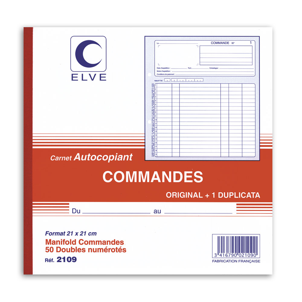 French carbon copy book for orders - double copy