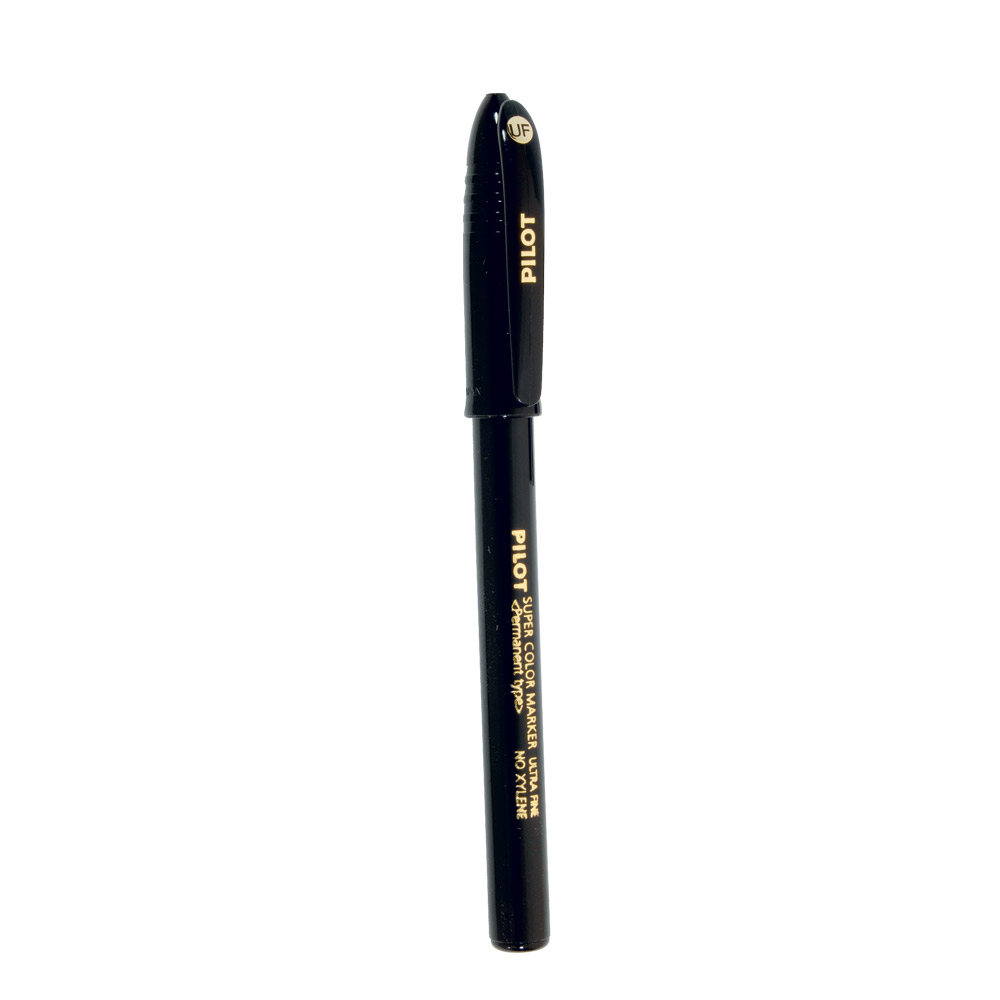Set of 2 permanent black markers - fine point