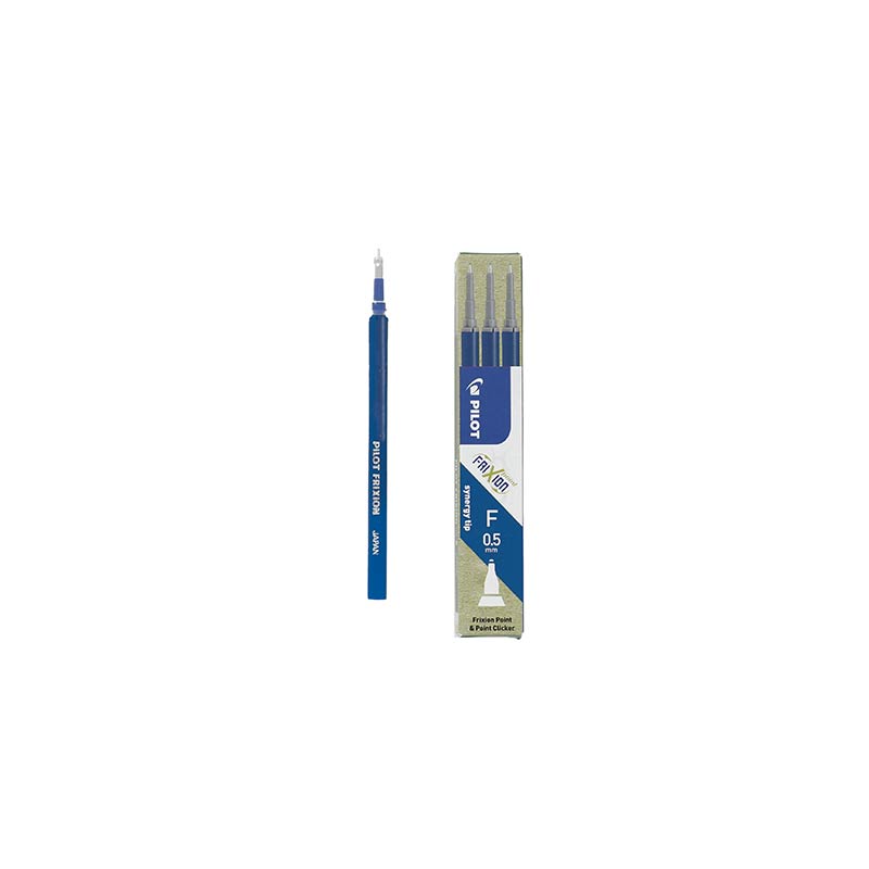 Pack of 3 blue FriXion pen refils 0.5mm