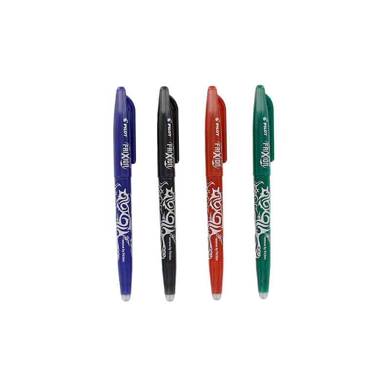 Pack of 4 erasable FriXion Ball pens, blue/black/red/green