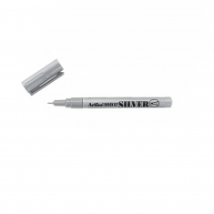 Extra fine tip metallic silver marker pen 0.8mm (x2)