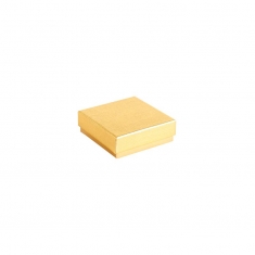 Textured and smooth shiny gold-coloured card universal box
