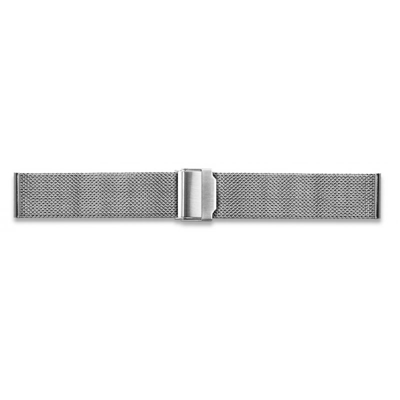 Bracelets montres milanais en acier couleur argent à boucle déployante