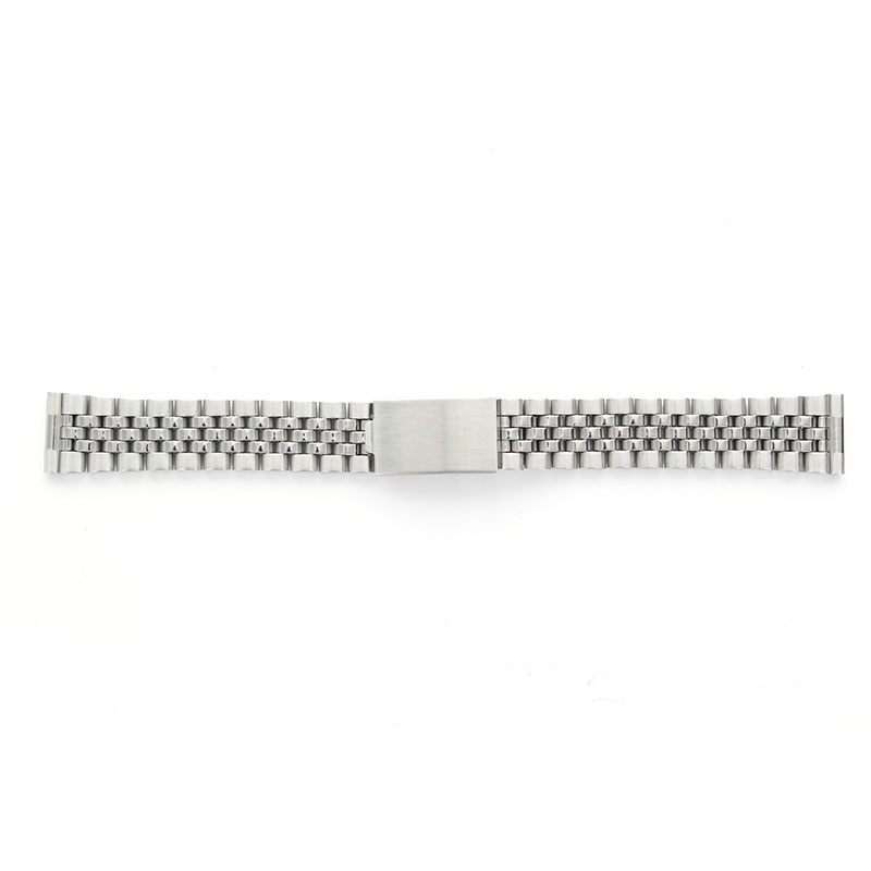 Steel watch strap with deployment clasp
