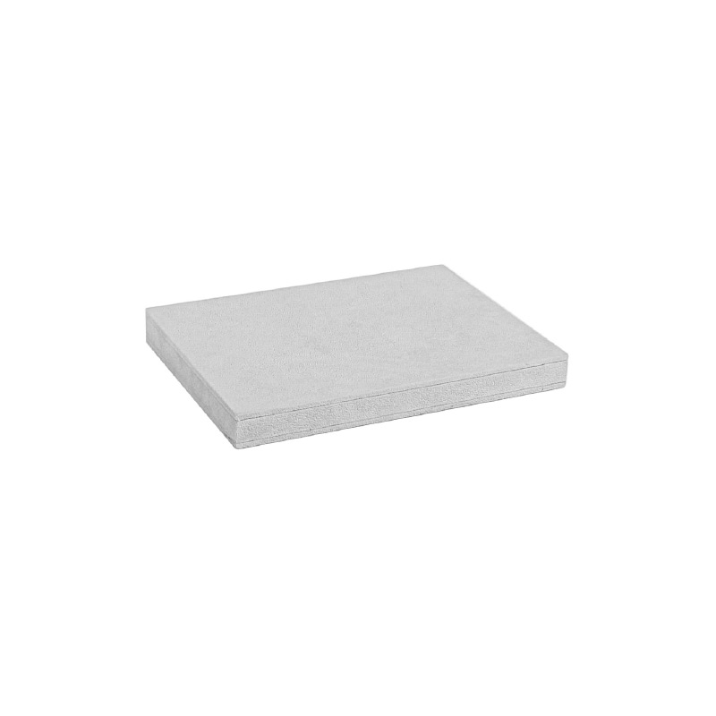 Display tray in light grey synthetic suede - 20 x 15 x H 2cm