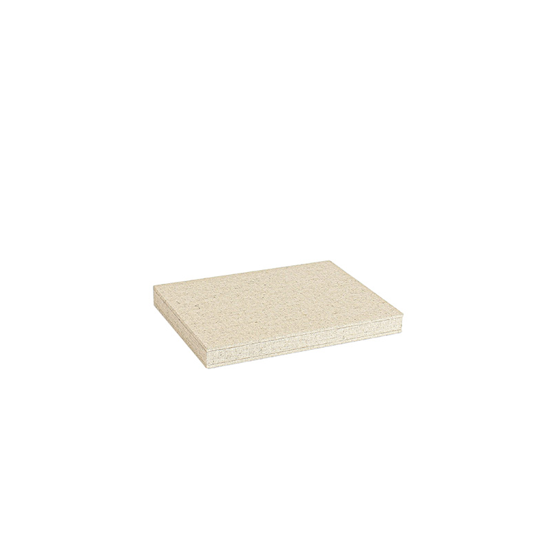 Display tray in natural-coloured linen and cotton fabric - 20 x 15 x H 2cm