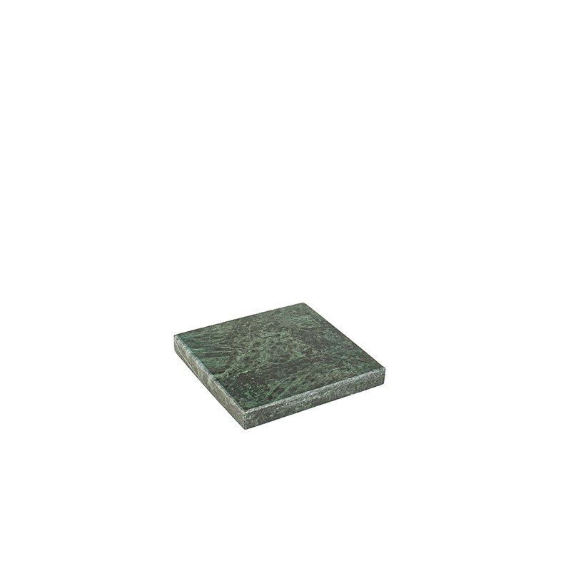Plaque de présentation en marbre vert 11 x 11 x H 1,5cm