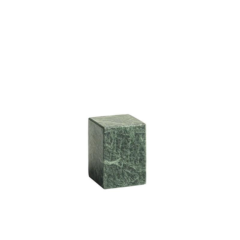 Volume de présentation en marbre vert 2,8 x 2,8 x 3,8cm