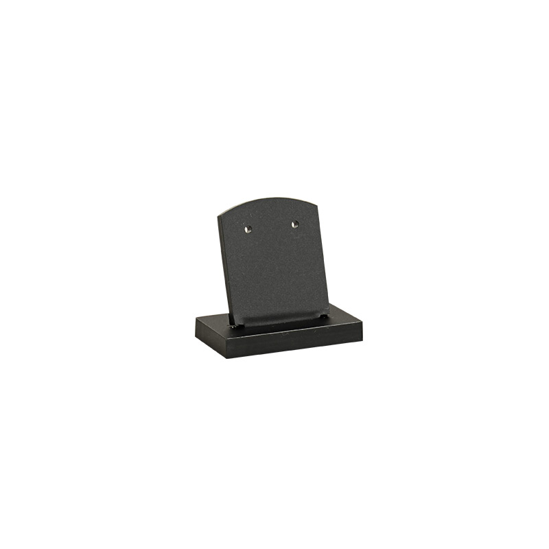 Matt black plexiglass portable display for 1 pair of earrings, 2.5 x H 3cm