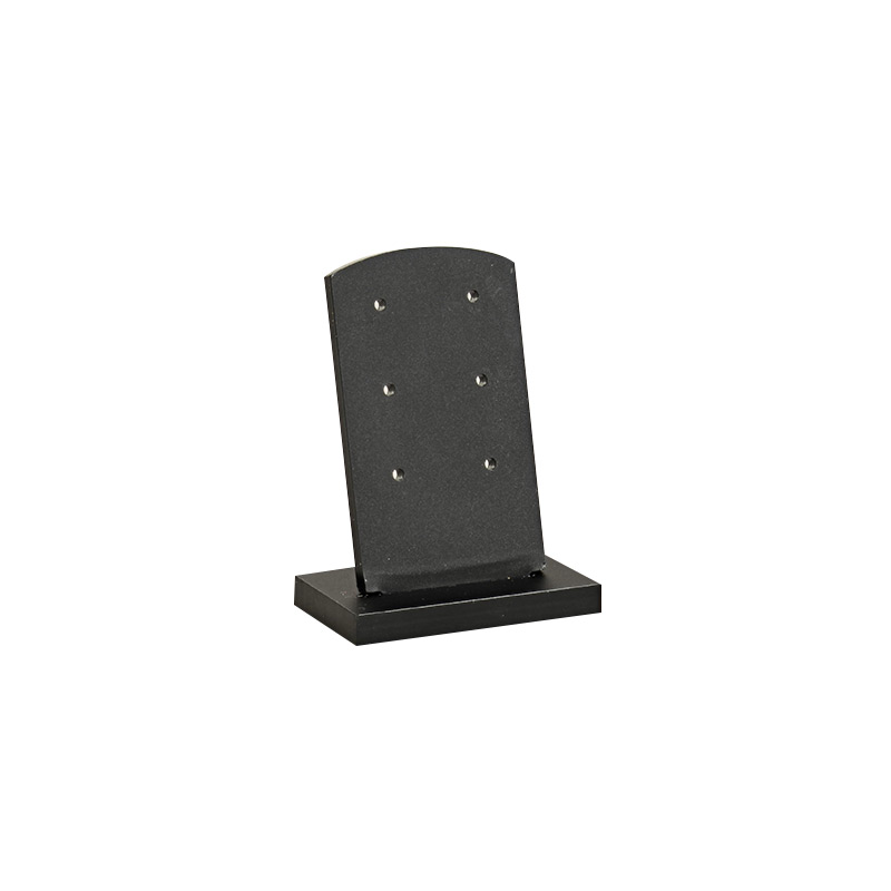 Matt black plexiglass portable display for 3 pairs of earrings, 3 x H 5cm