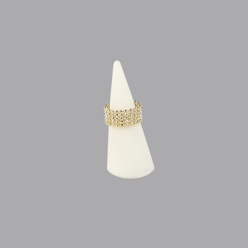 Ring cone in white marble - diam. 2.5cm (x1)