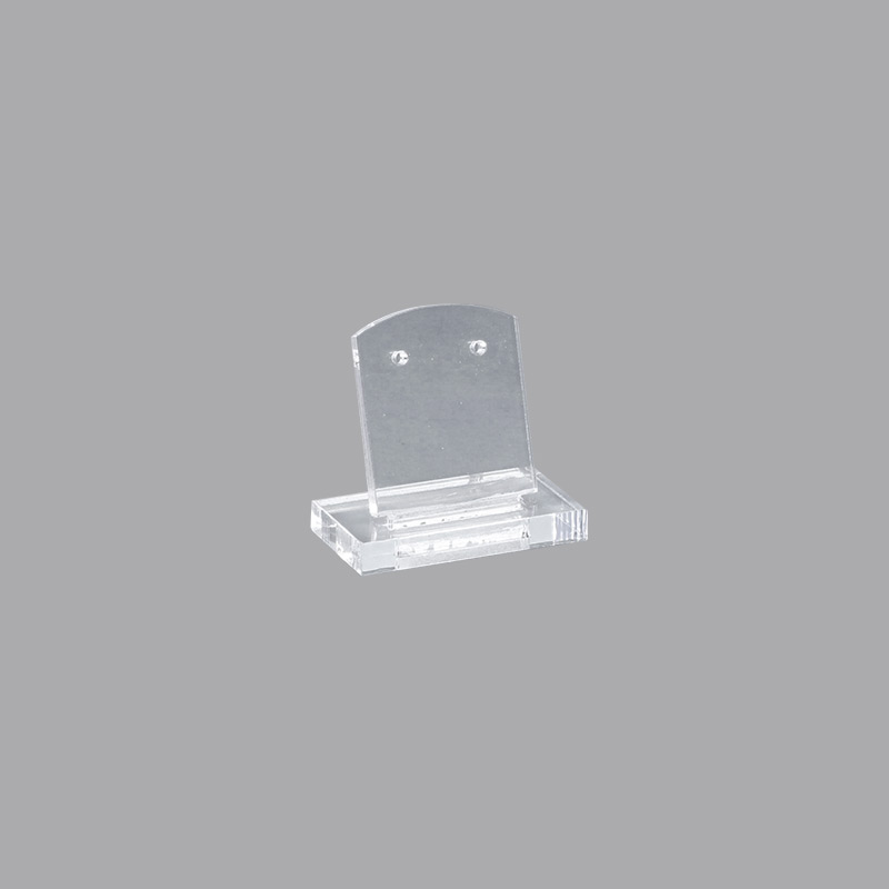 Transparent plexiglass portable display for 1 pair of stud earrings, 2.5 x H 3cm