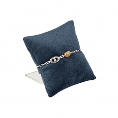 Navy blue velveteen pillow