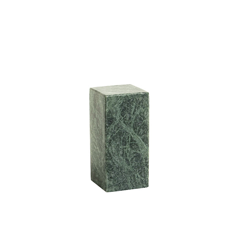Green marble display square 2.8 x 2.8 x 1.6 cm