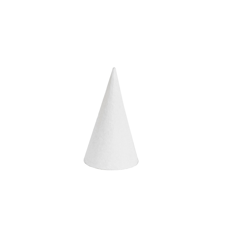 White papier mache bracelet cone 16 cm tall