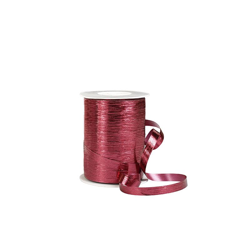 Shiny ribbed burgundy gift ribbon