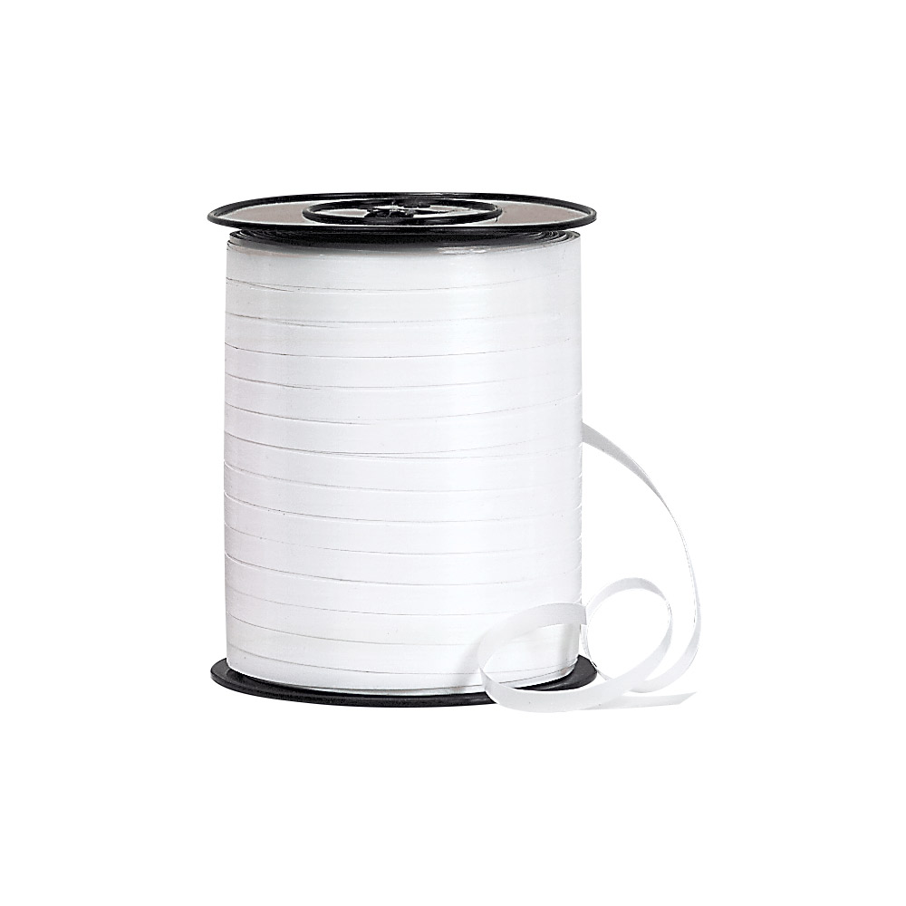 Plain white gift curling ribbon