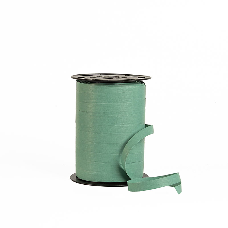 Sage green matt crepe paper finish curling ribbon